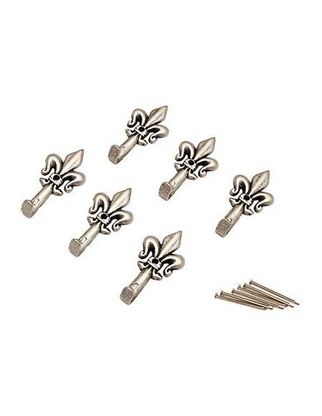 GANCIO QUADRO GIGLIO PRONTY FERRO ARGENTO MM 24 CF - PZ 6