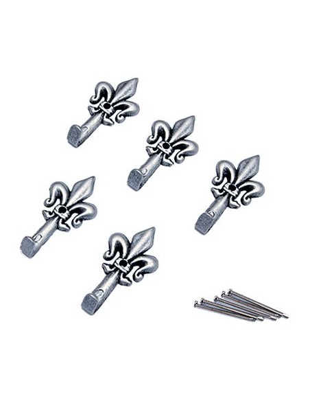 GANCIO QUADRO GIGLIO PRONTY FERRO ARGENTO MM 33 CF - PZ 5