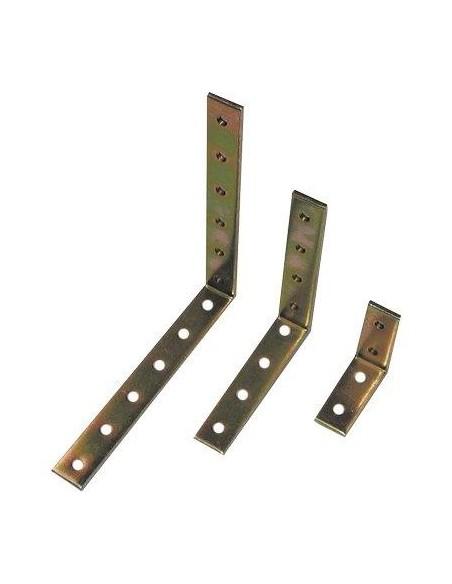 ANGOLARE GAZEBO RINFORZO PIEGATO 90° PESANTE 867  ZINCATO GIALLO S.MM 4,0 MM 150X150X20