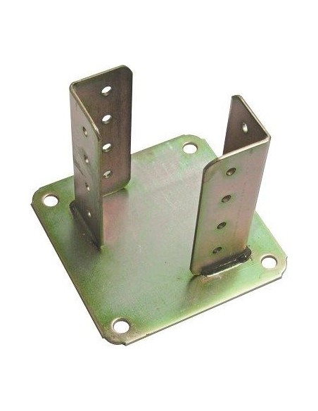 SUPPORTO GAZEBO QUADRO A PAVIMENTO 840 ZINCATO GIALLO S.MM 4,0 MM  90X 90