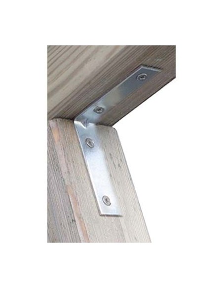 LASTRINA 4 FORI ANGOLARE ZINCATA S.MM 2,0 CF - PZ 100 CM 10X10X1,5