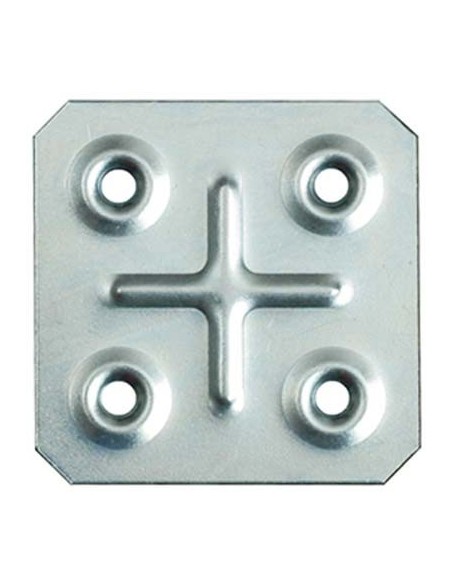 GIUNZIONE 4 FORI DRITTA 8/117 ZINCATA S.MM 1,0 CF - PZ 100 CM 4,5X4,5