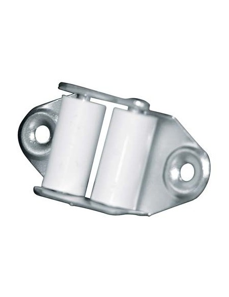 GUIDACINGHIA A RULLI FORI VERTICALI ZINCATO RULLI NYLON H.MM 45