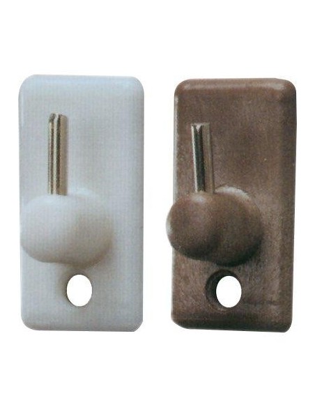 GANCIO BRIS BRIS BASE PLASTICA RAMPINO METALLO MM 18X32 BIANCO CF - PZ 100