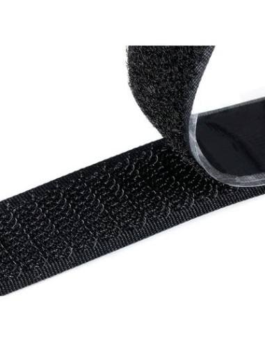 VELCRO ADESIVO TENDA MASCHIO FEMMINA NERO H.CM 2 MT 25