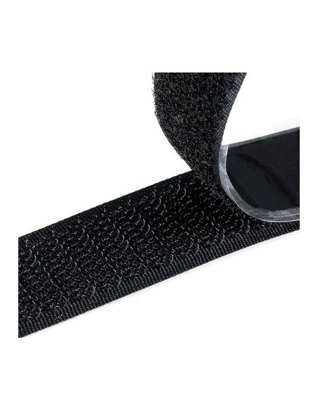VELCRO ADESIVO TENDA MASCHIO FEMMINA NERO H.CM 2 MT 25