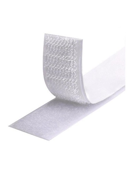 VELCRO ADESIVO TENDA MASCHIO FEMMINA BIANCO H.CM 2 MT 25