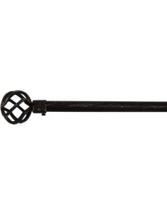 BASTONE COMPLETO X TENDA CAOS ACCIAIO VERN NERO/ARGENTO D.MM 19 CM 120/210