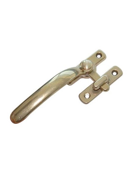 MANIGLIA BLOCCO OTTONE X SERRAMENTI MM 50X140 H.MM 18 + INCONTRO MM 62X15 H.MM 15 SX