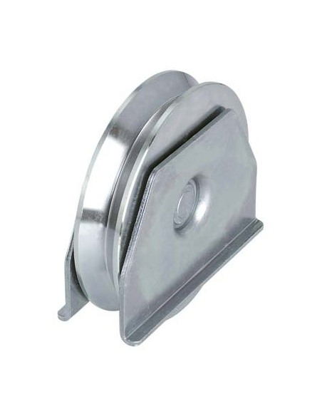 RUOTA CANCELLO A SALDARE GOLA V 417 COMBI ZINCATA SUPPORTO LATERALE + CUSCINETTO MM 100