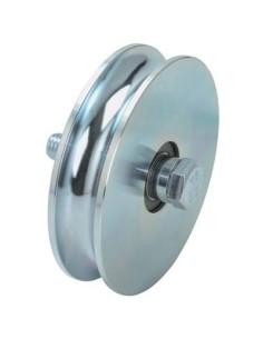 RUOTA CANCELLO A FISSARE GOLA TONDA 405 COMBI ZINCATA + DOPPIO CUSCINETTO GOLA MM 16 MM 100