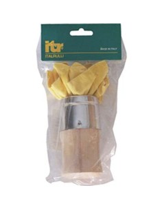 TAMPONE DECORATIVO T8 ITR BASE LEGNO TONDA CM  5