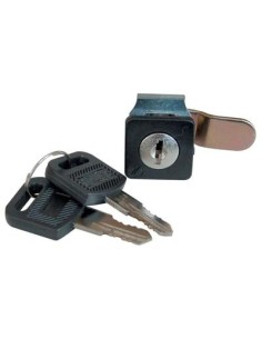 SERRATURA A CILINDRO LEVA DRITTA MAKROLON PLASTICA NERA F.MM 20X20 L.MM 19