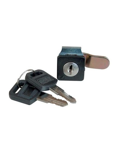 SERRATURA A CILINDRO LEVA DRITTA MAKROLON PLASTICA NERA F.MM 20X20 L.MM 19