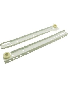 GUIDA CASSETTO SFILABILE  + RUOTE TEFLON KG 25 CM  55 BIANCO CF - PZ 4