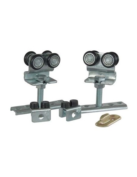 CARRELLI SCORREVOLI IN KIT 2023/05 OMGE X BINARIO 20 OMGE KIT - 2 CARRELLI+2 FERMI+1 PINNA